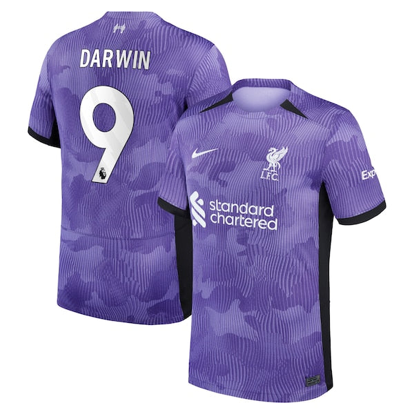 Darwin N¨²?ez Liverpool Nike 2023/24 Third Stadium Replica Player Jersey - Purple