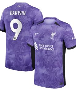 Darwin N¨²?ez Liverpool Nike Youth 2023/24 Third Stadium Replica Player Jersey - Purple