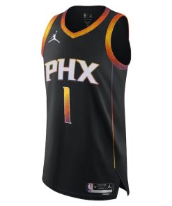Alternative view of Devin Booker Phoenix Suns Jordan Brand Authentic Player Jersey - Statement Edition - Black