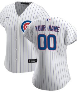 Chicago Cubs Nike Women's Home Replica Custom Jersey - White