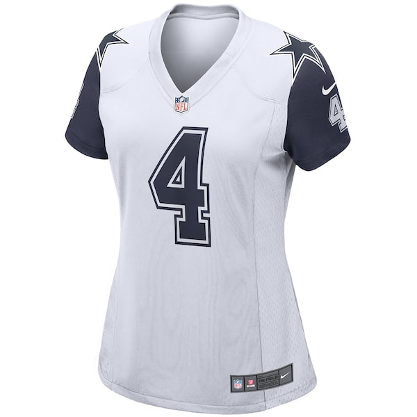 Dak Prescott Dallas Cowboys Nike Women's Alternate Game Jersey - White/Navy - Image 3