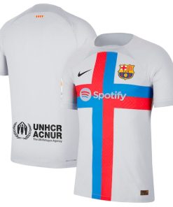 Barcelona Nike 2022/23 Third Vapor Match Authentic Blank Jersey - Gray