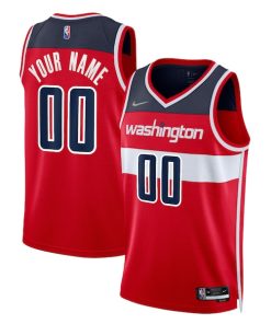 Washington Wizards Nike 2021/22 Diamond Swingman Custom Jersey - Icon Edition - Red