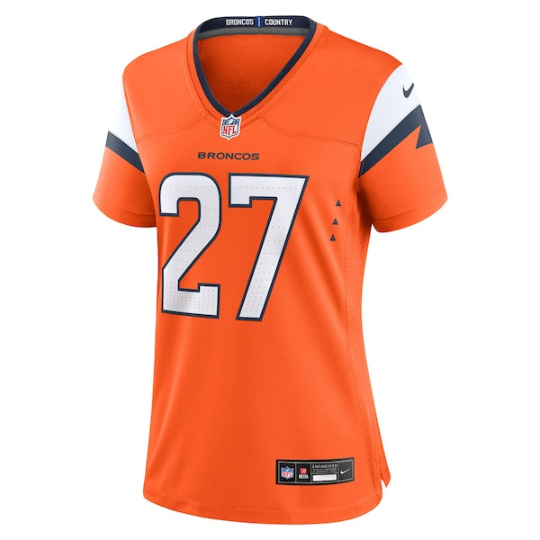 J.K. Dobbins Denver Broncos Nike Women's Team Game Jersey - Orange - Image 2