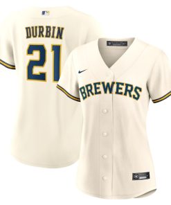 Caleb Durbin Milwaukee Brewers Nike Women's Home Replica Jersey - Cream