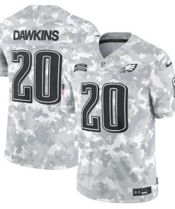 Brian Dawkins Philadelphia Eagles Nike 2024 Salute to Service Retired Player Limited Jersey - Arctic Camo