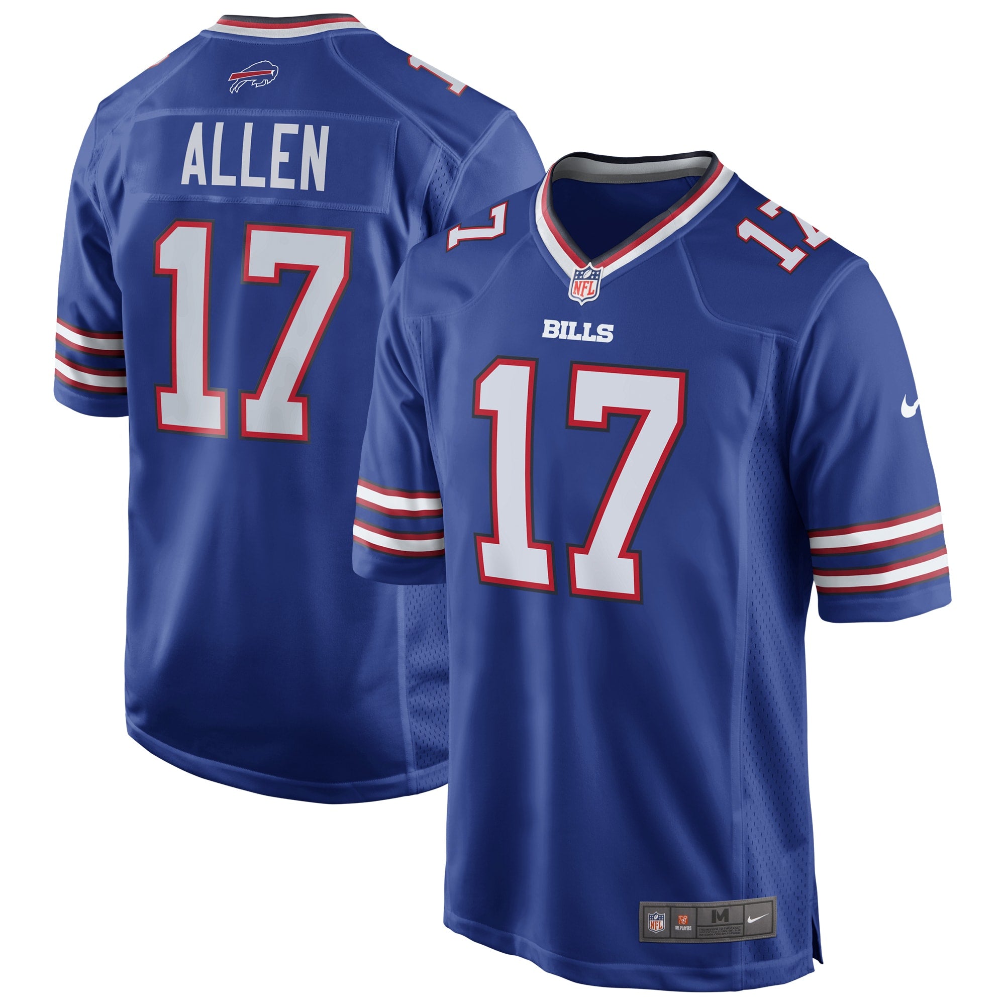 Josh Allen Buffalo Bills Nike Alternate Game Jersey - Red/Royal/White - Image 8