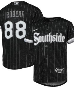 Luis Robert Chicago White Sox Nike Youth City Connect Replica Player Jersey - Black/Anthracite