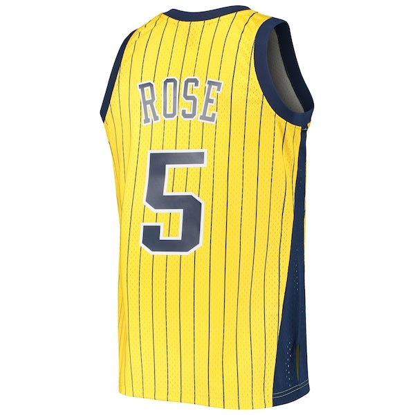 Jalen Rose Indiana Pacers 1999/00 Hardwood Classics Swingman Jersey - Gold - Image 3