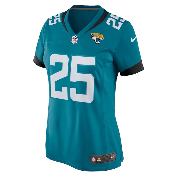 D'Ernest Johnson Jacksonville Jaguars Nike Women's Team Game Jersey - Teal - Image 2