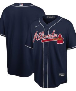 Atlanta Braves Nike Big & Tall Alternate Replica Team Jersey - Navy
