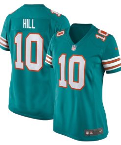 Alternative view of Tyreek Hill Miami Dolphins Nike Women's Alternate Game Jersey - Aqua/White