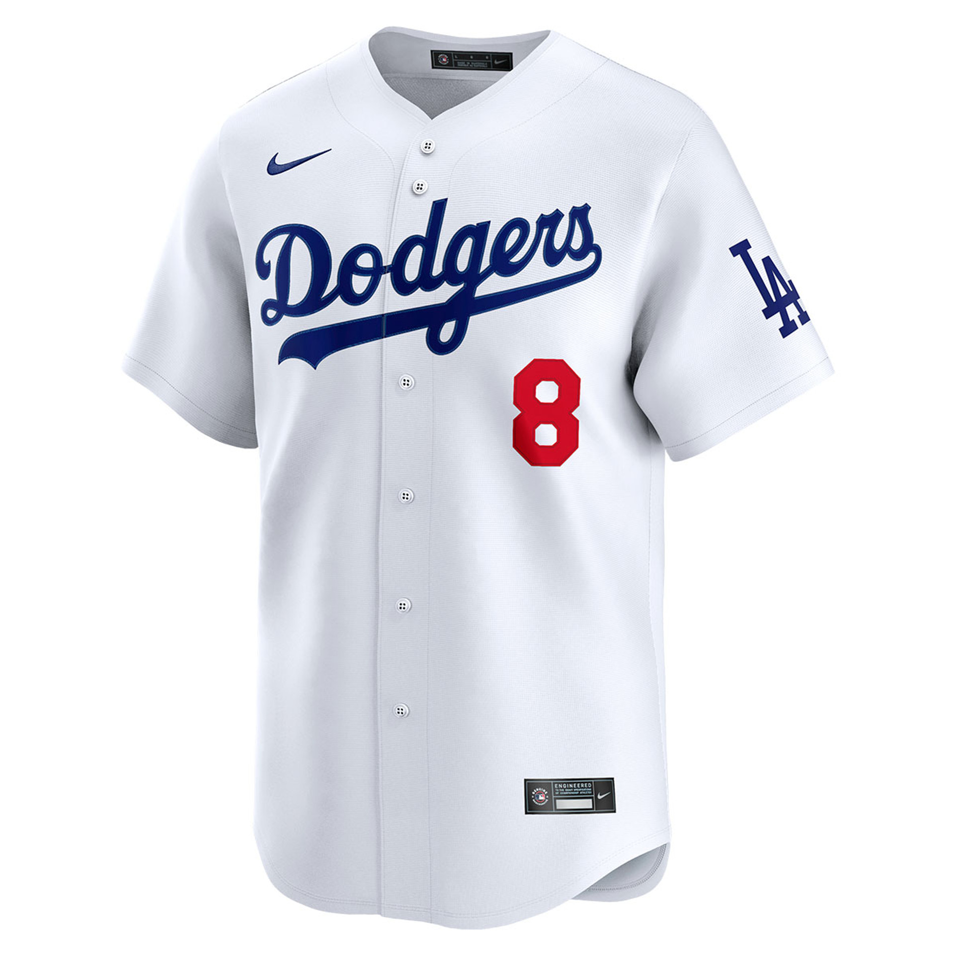 Enrique Hernandez Los Angeles Dodgers Nike Home Limited Jersey - White - Image 2