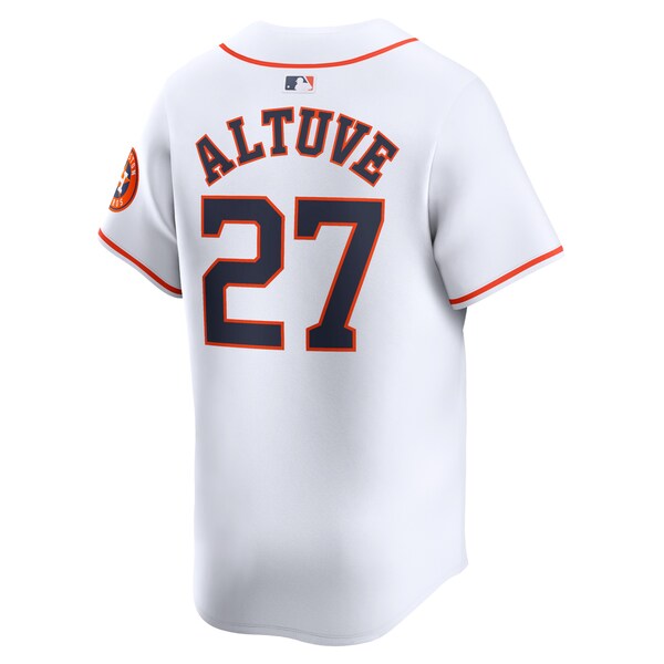 Jose Altuve Houston Astros Nike Home Limited Player Jersey - White/Gray - Image 4