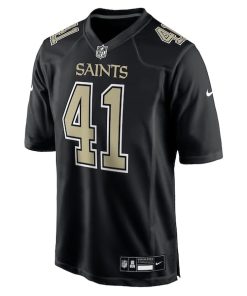 Alternative view of Alvin Kamara New Orleans Saints Nike Fashion Game Jersey - Carbon Black
