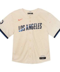 Alternative view of Los Angeles Dodgers Nike Toddler City Connect Team Limited Jersey - Cream