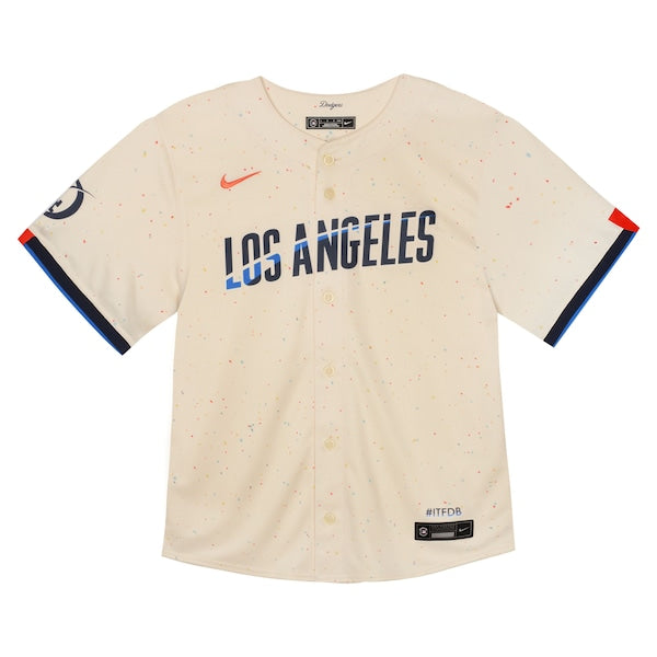 Los Angeles Dodgers Nike Toddler City Connect Team Limited Jersey - Cream - Image 2