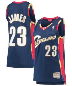 LeBron James Cleveland Cavaliers Women's  Hardwood Classics Swingman Jersey - Navy