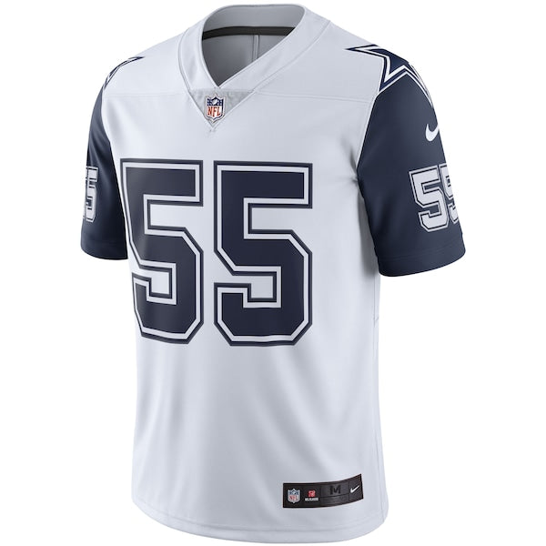 Leighton Vander Esch Nike Dallas Cowboys Color Rush Vapor Limited Jersey - White/Navy - Image 3