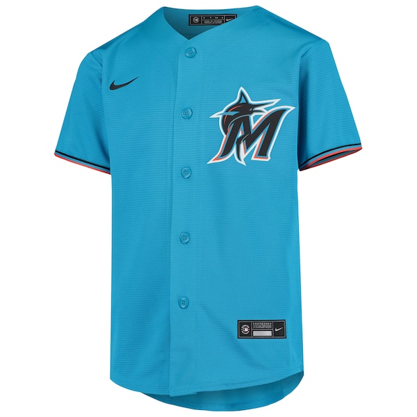 Miami Marlins Nike Youth Alternate Replica Team Jersey - Blue - Image 2