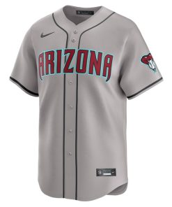 Alternative view of Arizona Diamondbacks Nike Away Limited Custom Jersey - Gray