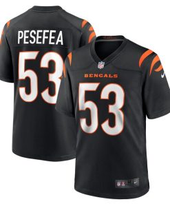 TJ Pesefea Cincinnati Bengals Nike Team Game Jersey -  Black