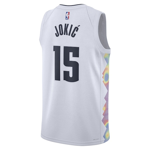 Nikola Jokic Denver Nuggets Nike Unisex 2024/25 Swingman Player Jersey - City Edition - White - Image 3