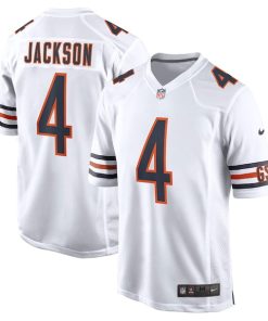 Alternative view of Eddie Jackson Chicago Bears Nike Game Jersey - White/Navy