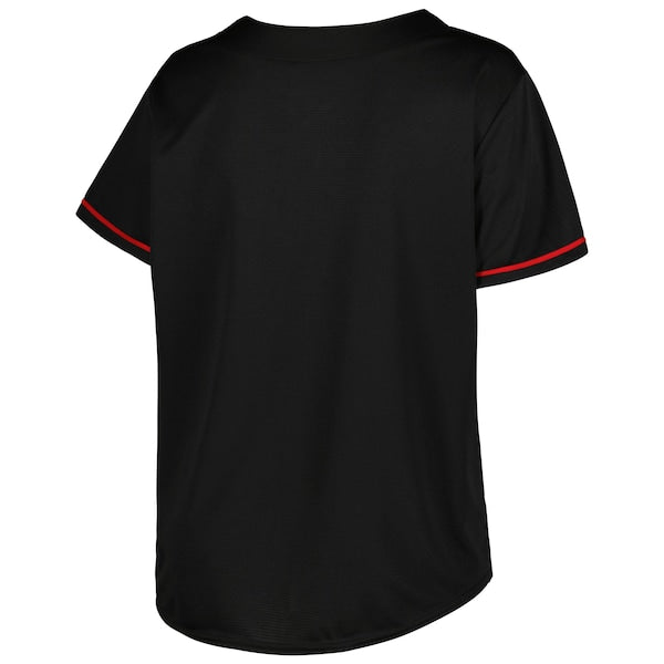Boston Red Sox Women's Plus Size Pop Fashion Button-Up Jersey - Black - Image 3