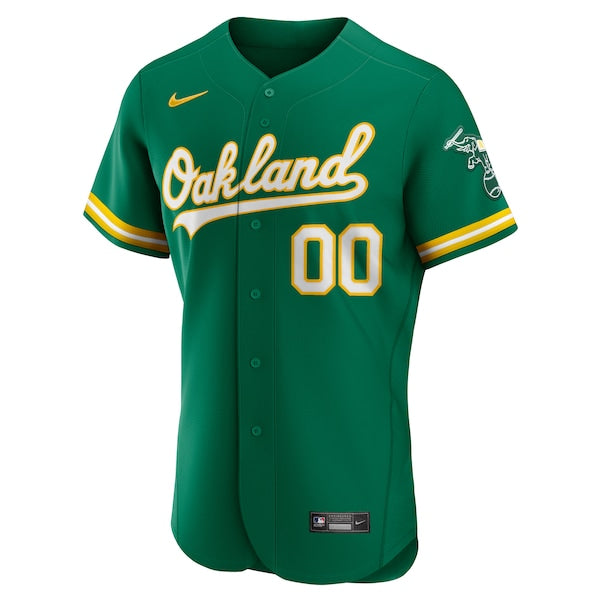 Oakland Athletics Nike Alternate Authentic Custom Jersey - Kelly Green - Image 2