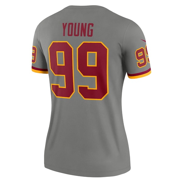 Chase Young Washington Football Team Nike Women's Inverted Legend Jersey - Gray - Image 3