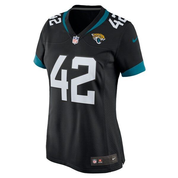 Andrew Wingard Jacksonville Jaguars Nike Women's Game Jersey - Black/Teal - Image 3