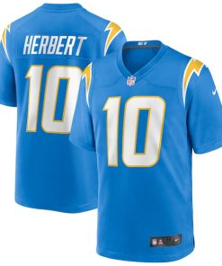 Justin Herbert Los Angeles Chargers Nike Player Game Jersey - Powder Blue