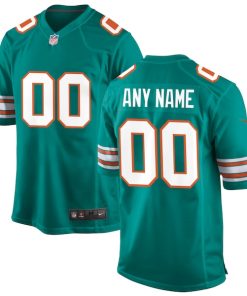Miami Dolphins Nike Alternate Custom Game Jersey - Aqua