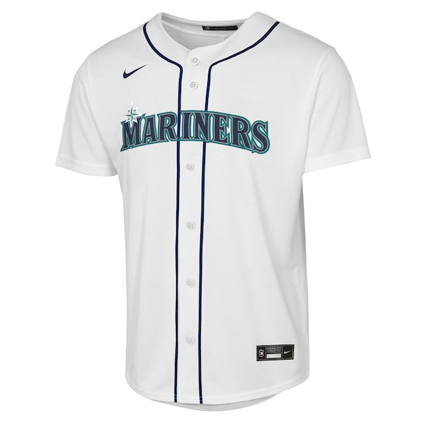 Julio Rodriguez Seattle Mariners Nike Youth Home Replica Player Jersey - White - Image 2