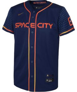 Alternative view of Houston Astros Nike Toddler 2022 City Connect Replica Player Jersey - Navy