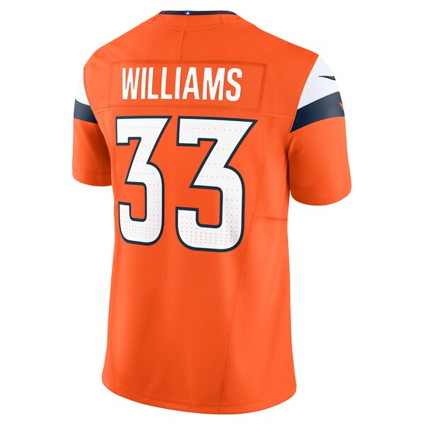 Javonte Williams Denver Broncos Nike Vapor F.U.S.E. Limited Jersey - Orange - Image 4