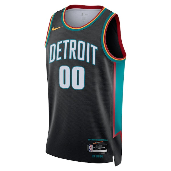 Detroit Pistons Nike Unisex 2025/26 City Edition Swingman Custom Jersey - Charcoal - Image 2