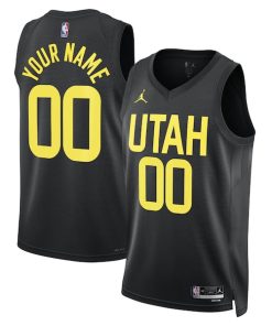 Utah Jazz Jordan Brand Unisex 2022/23 Swingman Custom Jersey - Statement Edition - Black