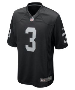 Alternative view of Zamir White Las Vegas Raiders Nike Team Game Jersey -  Black
