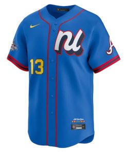Alternative view of Ronald Acu?a Jr. National League Nike 2025 All-Star Edition Limited Player Jersey - Blue