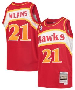 Dominique Wilkins Atlanta Hawks Youth 1986/87 Hardwood Classics Swingman Throwback Jersey - Red