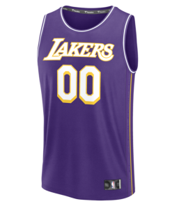 Alternative view of Los Angeles Lakers  Youth Fastbreak Custom Jersey - Statement Edition - Purple