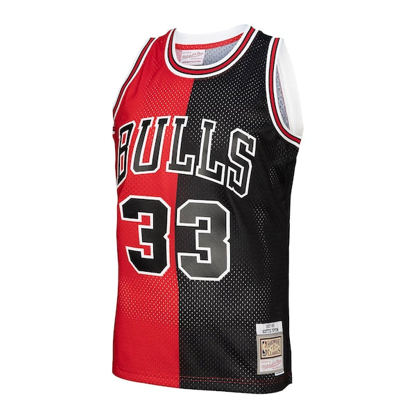 Scottie Pippen Chicago Bulls Big & Tall Hardwood Classics 1997/98 Split Swingman Jersey - Red/Black - Image 3