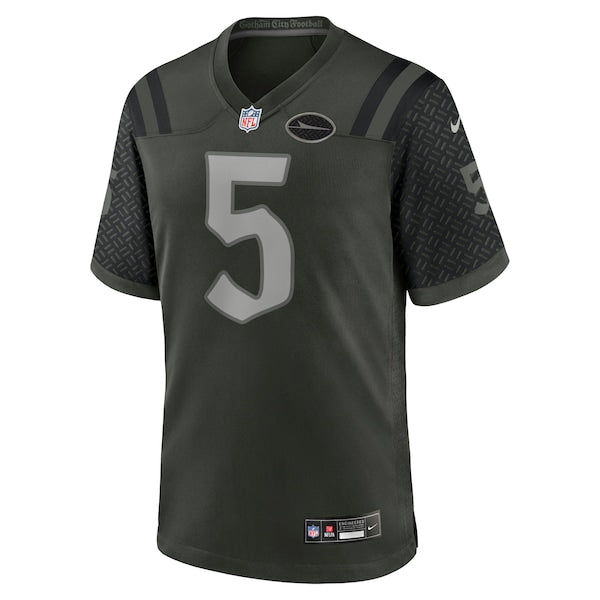 Garrett Wilson New York Jets Nike 2025 Rivalries Collection Game Jersey - Gotham Green - Image 2