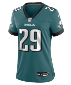 Alternative view of AJ Dillon Philadelphia Eagles Nike Women's Team Game Jersey - Midnight Green