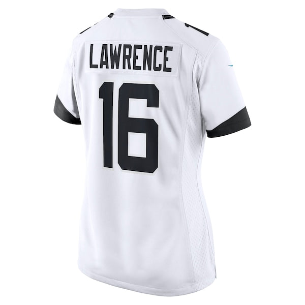 Trevor Lawrence Jacksonville Jaguars Nike Women's Game Jersey - White/Teal - Image 4