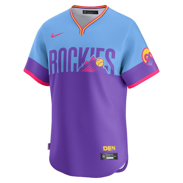 Colorado Rockies Nike 2025 City Connect Limited Jersey - Purple/Light Blue - Image 2