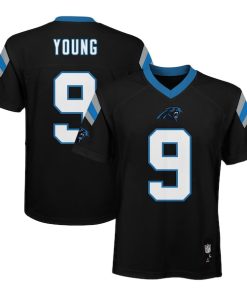 Bryce Young Carolina Panthers Youth Replica Player Jersey - Black