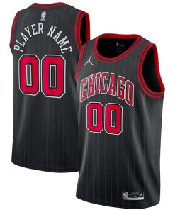 Chicago Bulls Jordan Brand Swingman Custom Jersey - Statement Edition - Black
